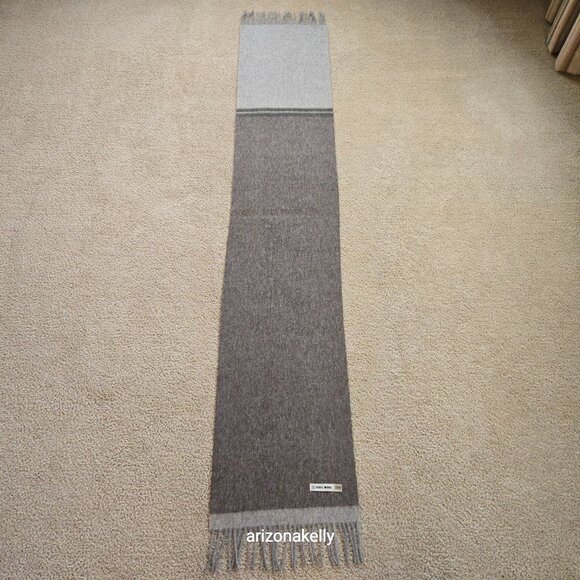 NWOT Wool Scarf Grey Premium Quality - Picture 5 of 11